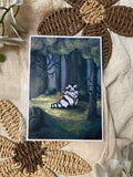 Wasbeer in het bos print