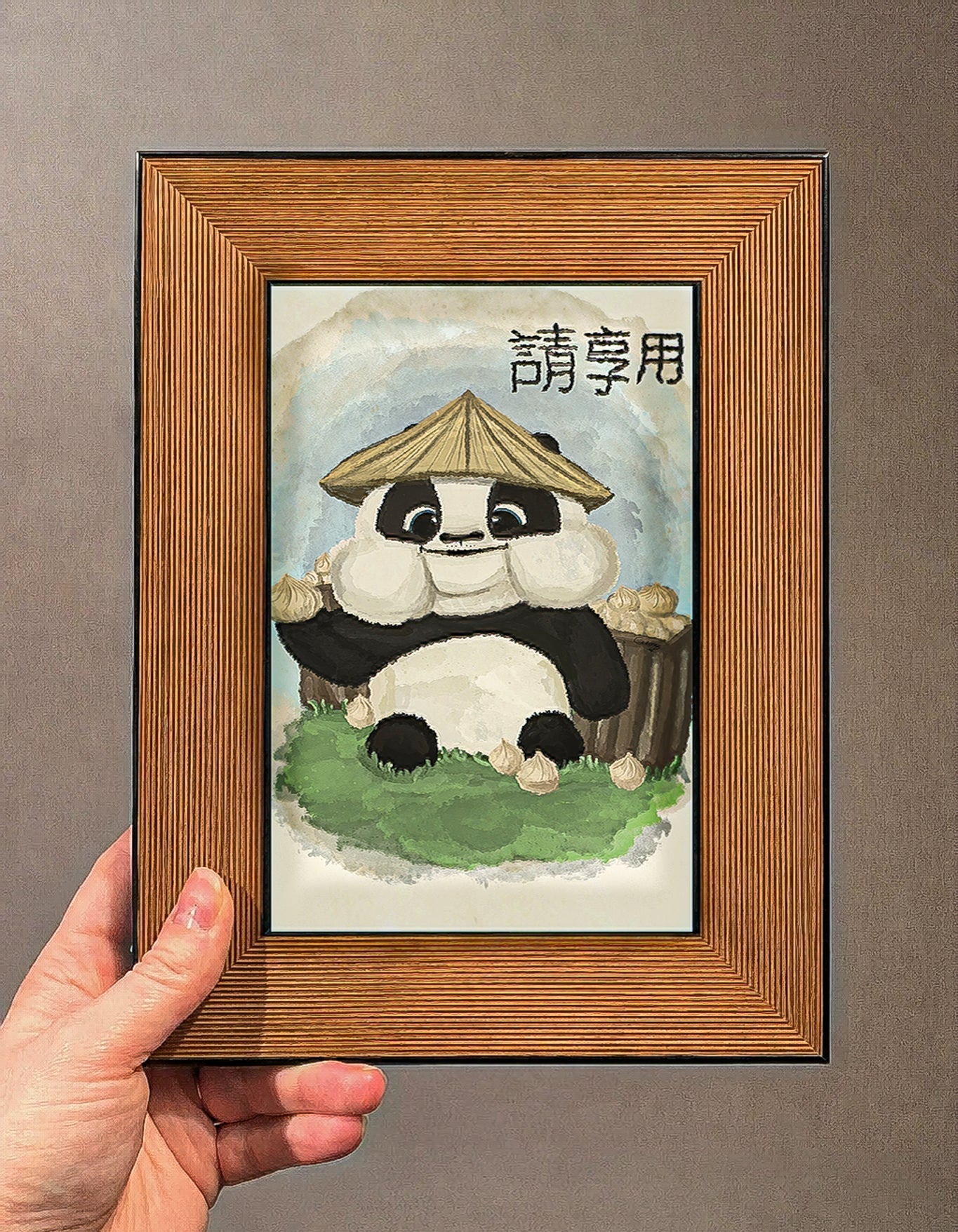 Panda dumplings print
