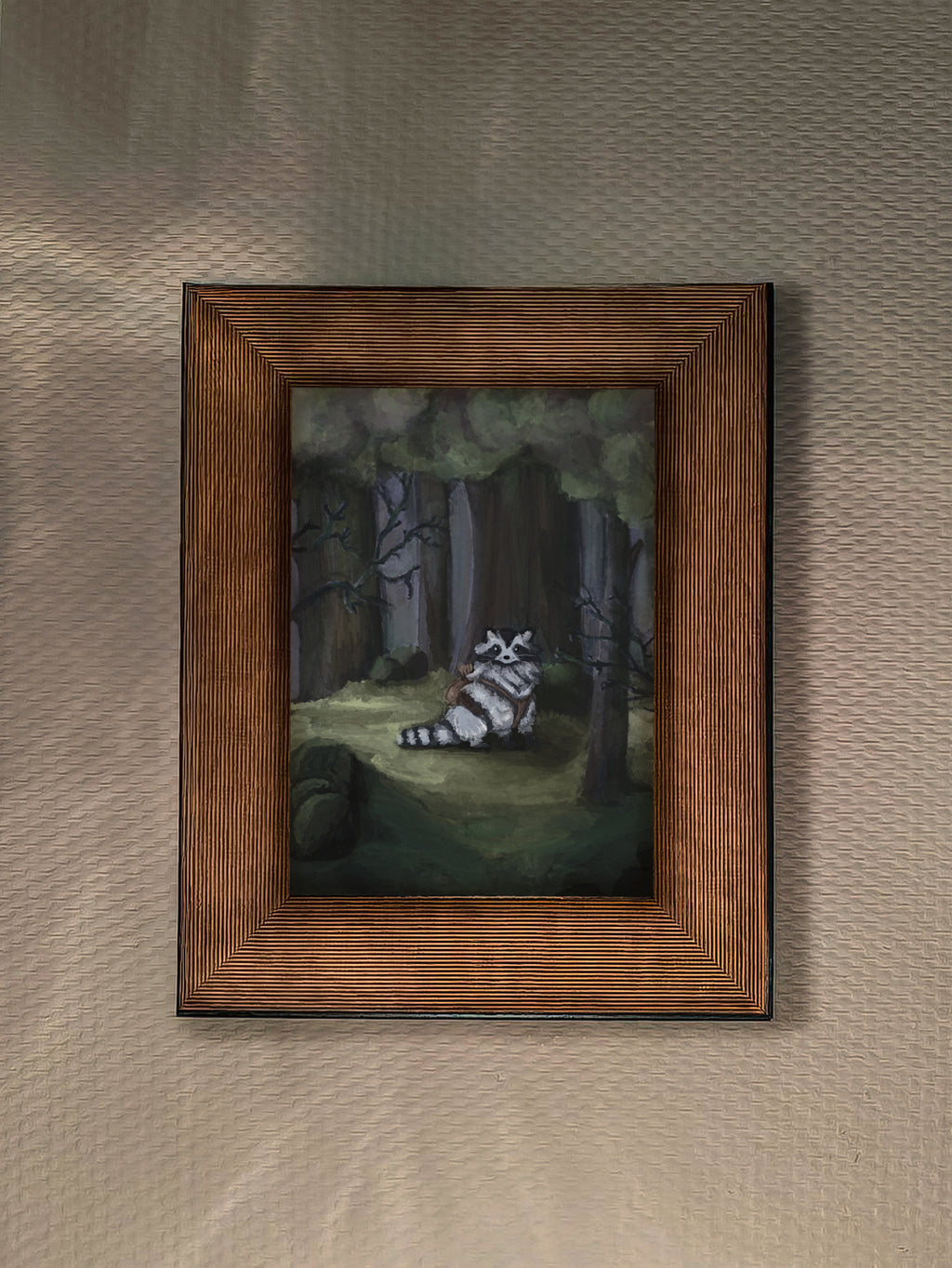 Wasbeer in het bos print